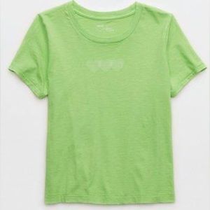 NWT Aerie Crewneck T-shirt Green XL